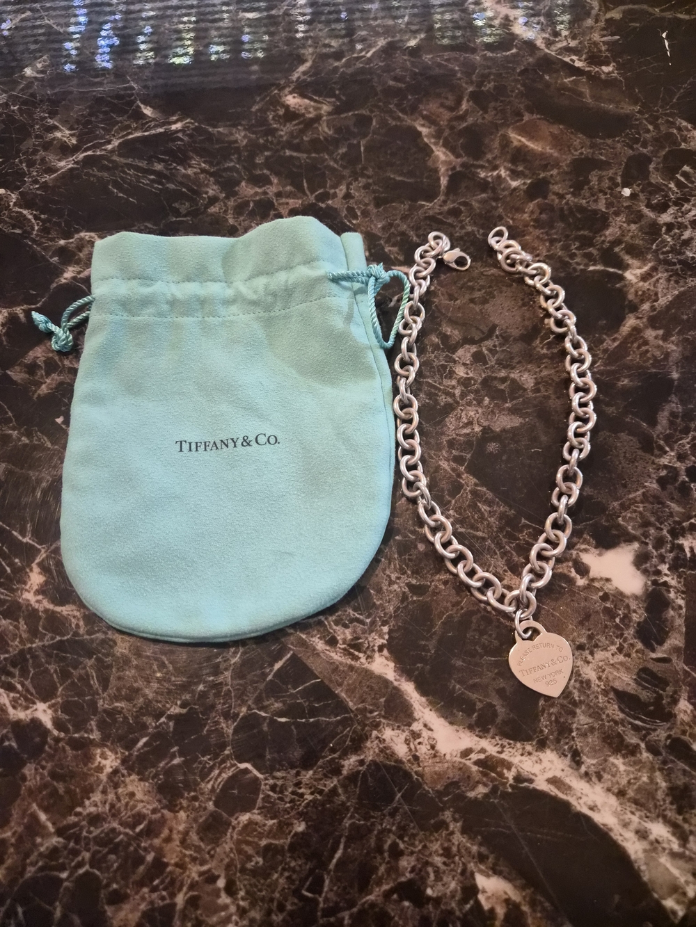 Authentic Tiffany & Co. Sterling Silver Return to Tiffany Heart Tag Choker - Picture 3 of 8